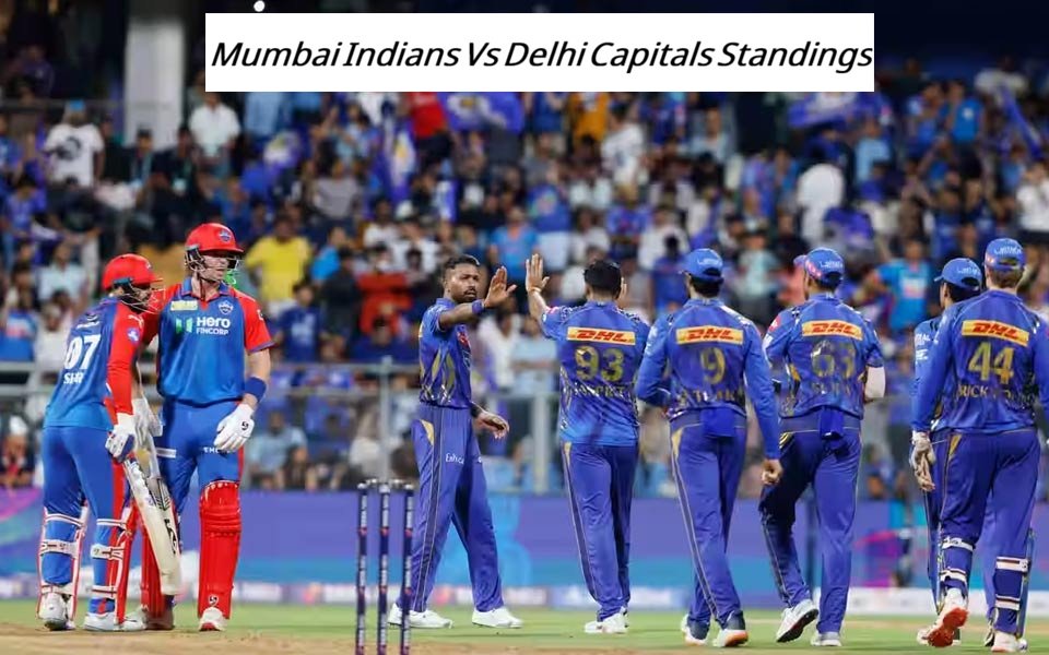 mumbai indians vs delhi capitals standings